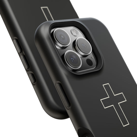 Personalized Magnetic Phone Case — Minimal Cross Design