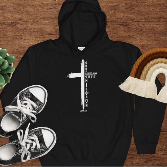 Christian Cross Inspirational Hooded Sweatshirt