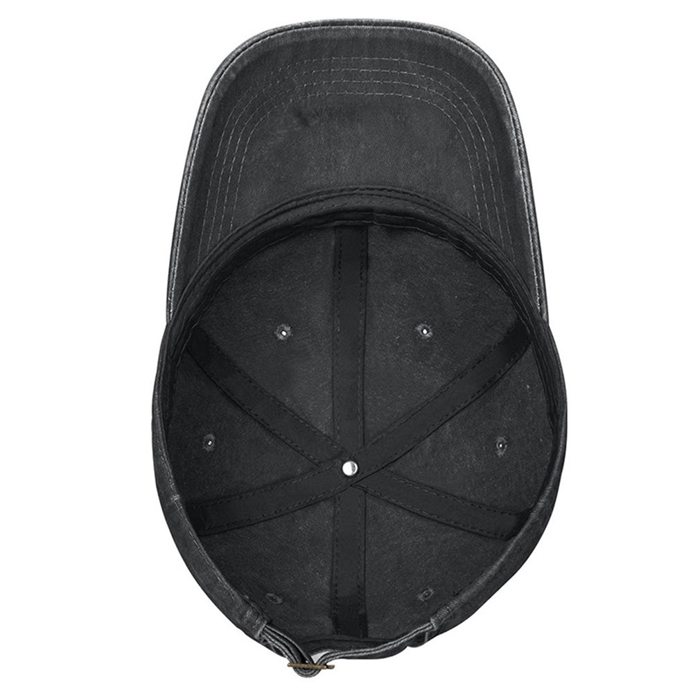 Inside view of the Christian American Flag Cross Baseball Cap showcasing its design and stitching details.