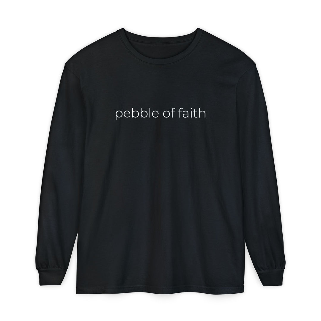 Pebble of Faith Signature Long Sleeve Tee | Christian Graphic Shirt