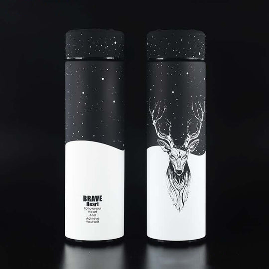 Gradient Elk Stainless Steel Tumbler - Elegant Design for Hot and Cold Beverages