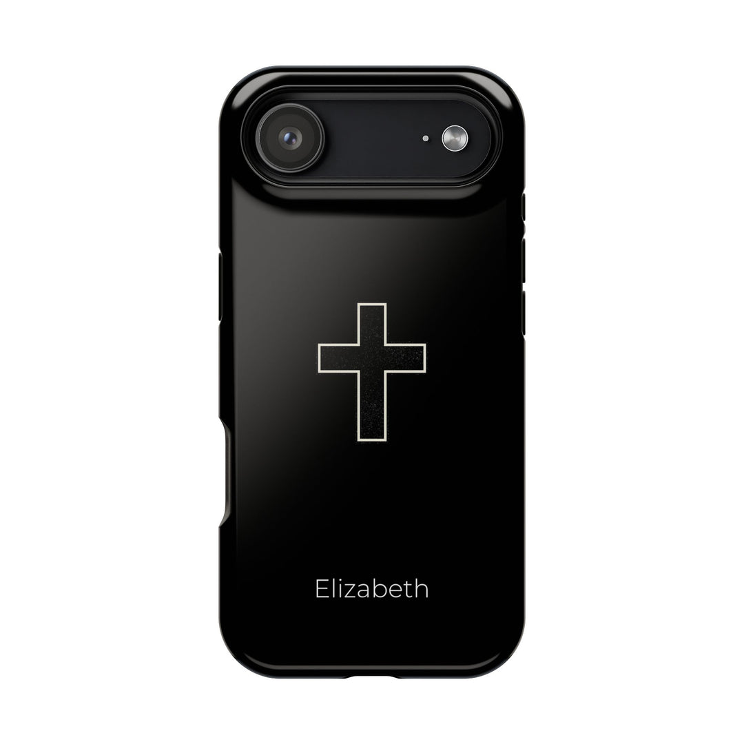 Personalized Magnetic Phone Case — Minimal Cross Design