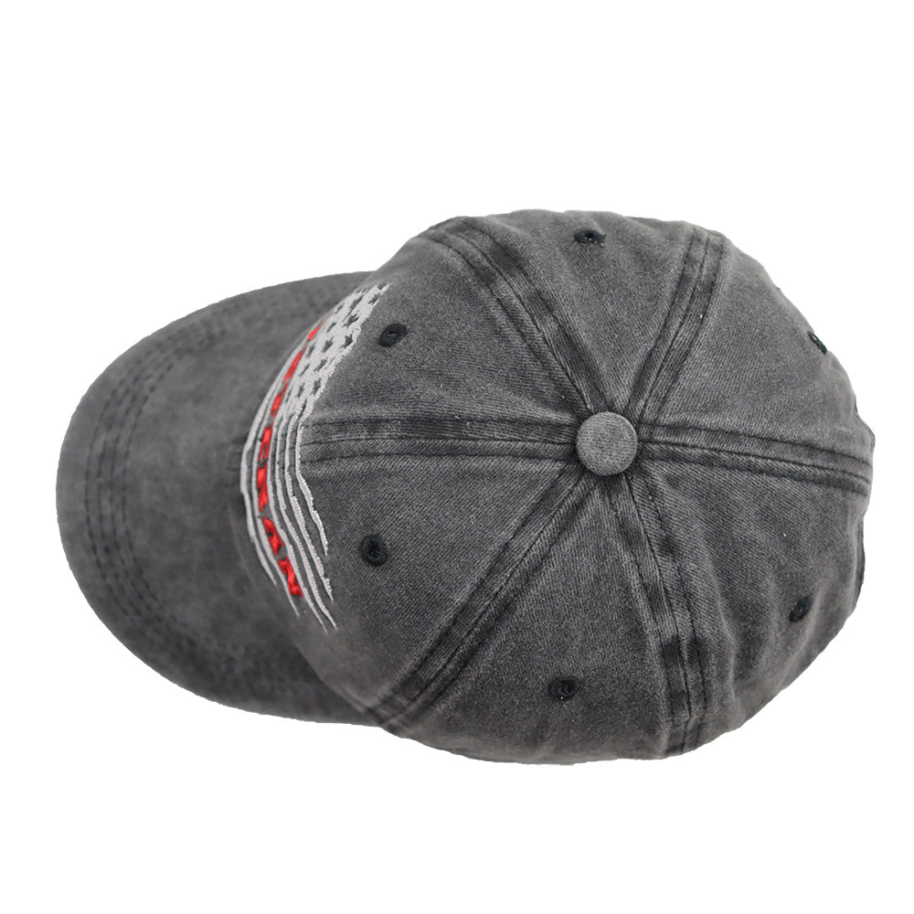 USA Patriotic Veteran Hat | Embroidered American Flag Baseball Cap