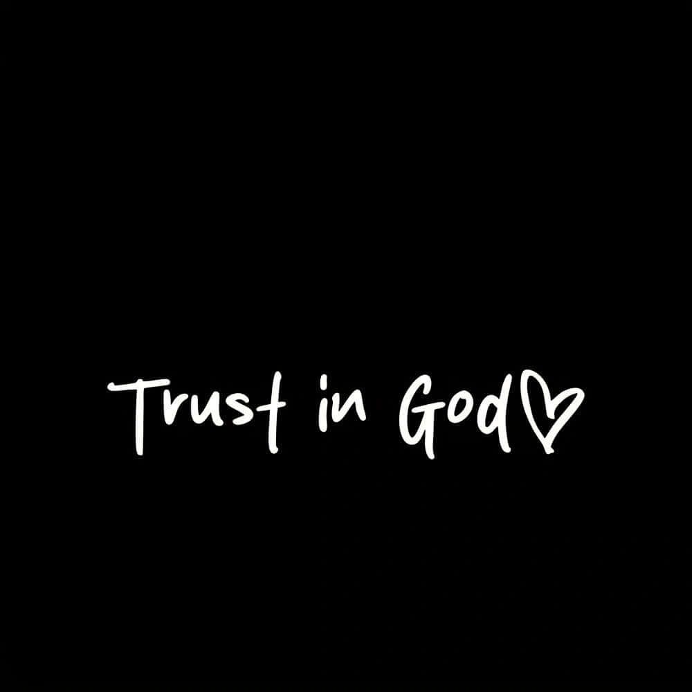 Elegant Trust in God Car Decal for Faithful Expression