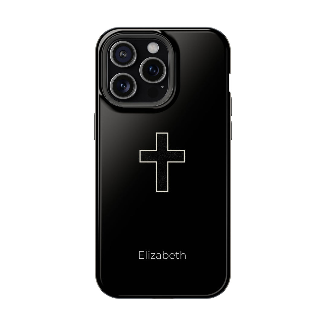 Personalized Magnetic Phone Case — Minimal Cross Design