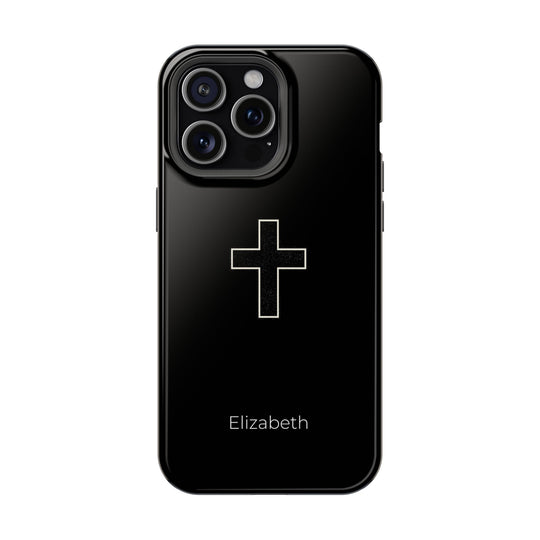 Personalized Magnetic Phone Case — Minimal Cross Design