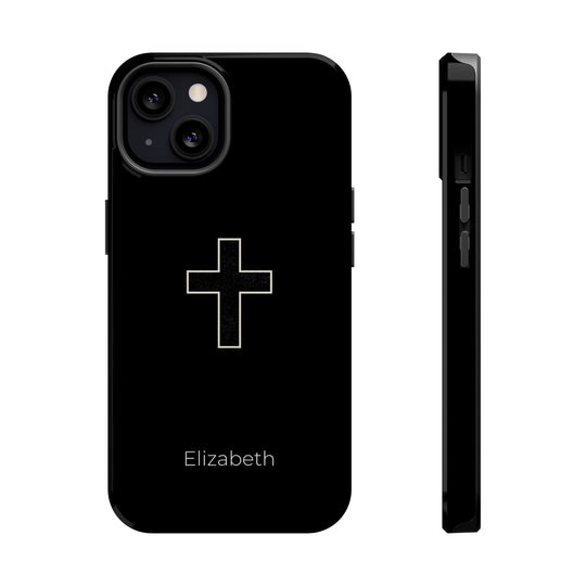 Personalized Magnetic Phone Case — Minimal Cross Design