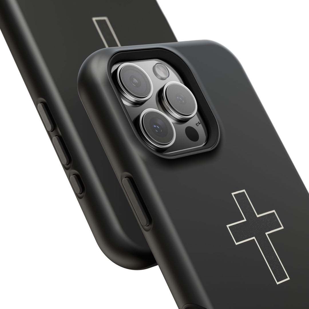 Personalized Magnetic Phone Case — Minimal Cross Design