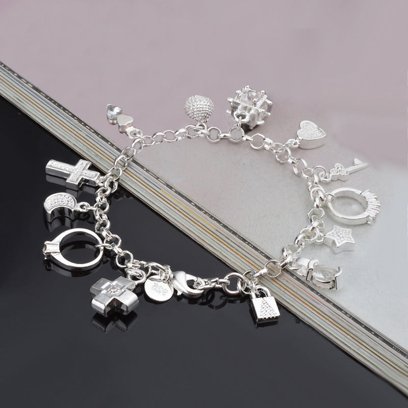 Cross and Heart Faith Bracelet minimalist spiritual jewelry bracelet for women