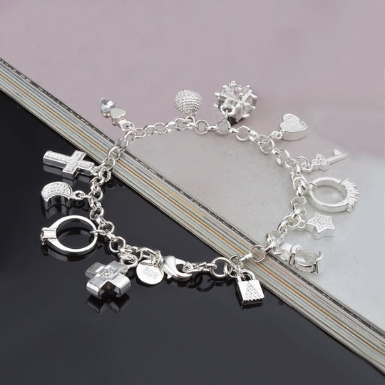 Cross and Heart Faith Bracelet minimalist spiritual jewelry bracelet for women