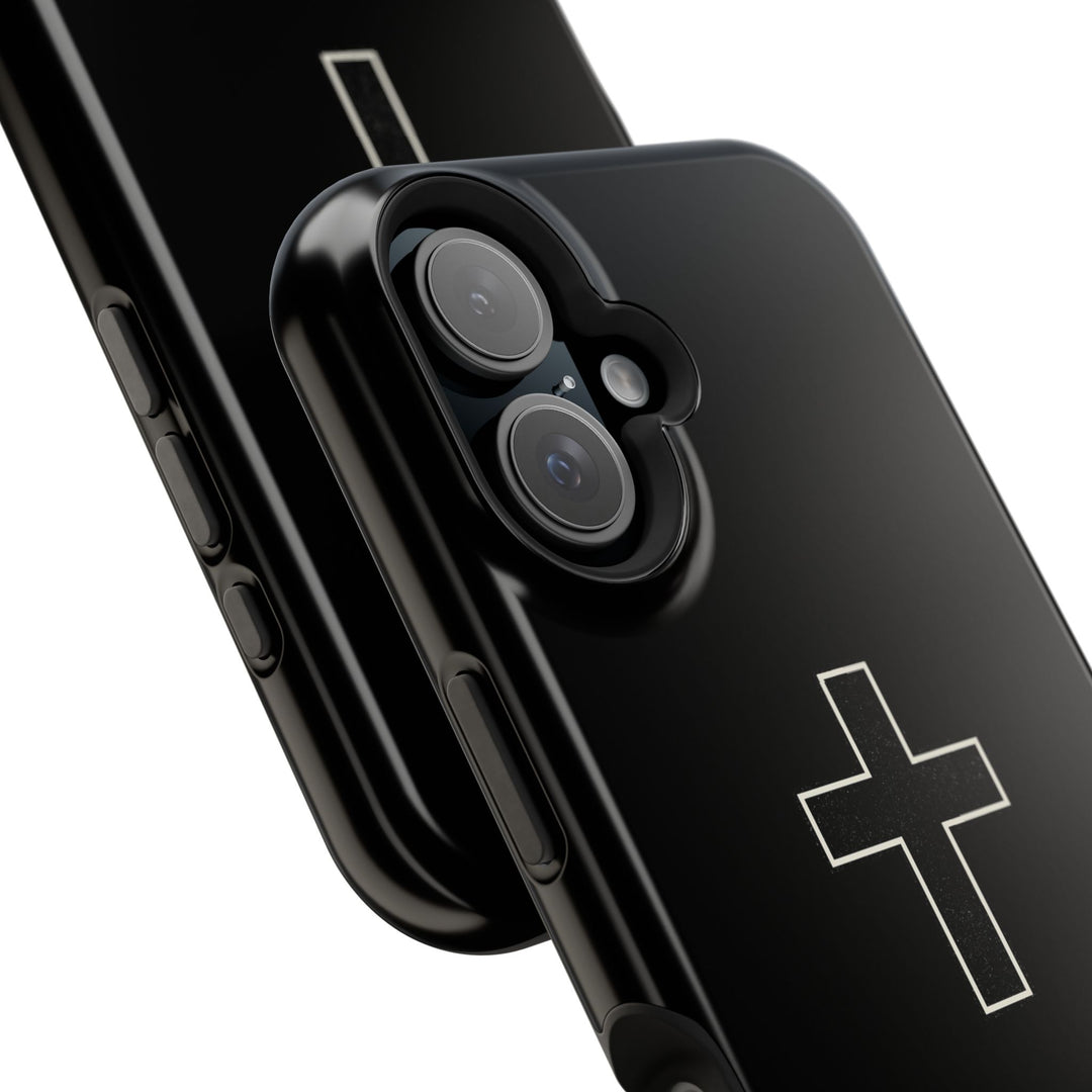 Personalized Magnetic Phone Case — Minimal Cross Design