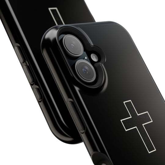 Personalized Magnetic Phone Case — Minimal Cross Design