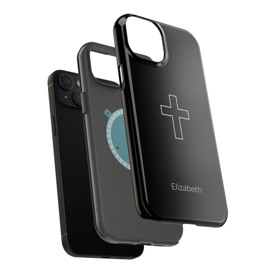 Personalized Magnetic Phone Case — Minimal Cross Design