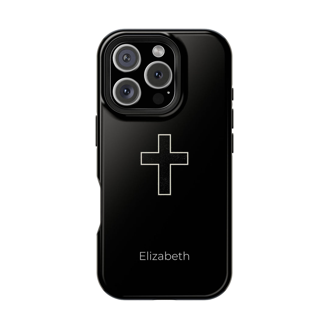Personalized Magnetic Phone Case — Minimal Cross Design