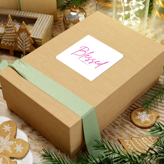 Blessed script pink sticker | Kiss-Cut Sticker