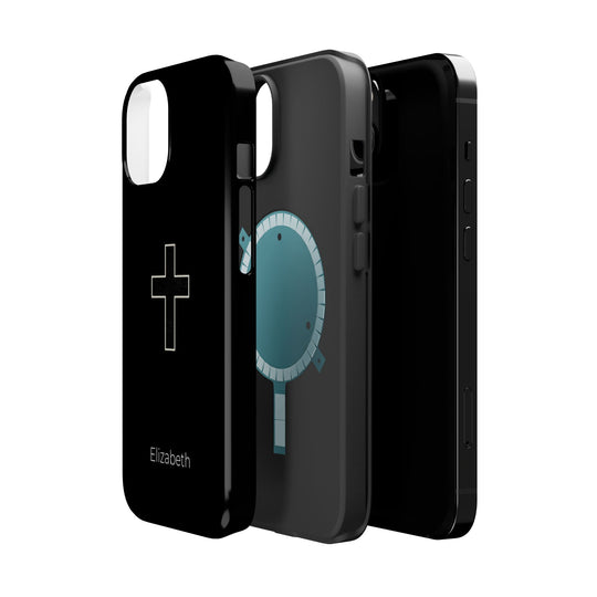 Personalized Magnetic Phone Case — Minimal Cross Design