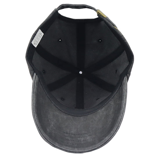 Interior view of the Christian American Flag Cross Baseball Cap showing the lining and structure.