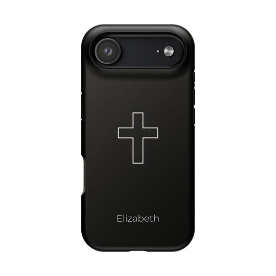 Personalized Magnetic Phone Case — Minimal Cross Design