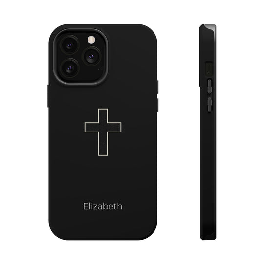 Personalized Magnetic Phone Case — Minimal Cross Design