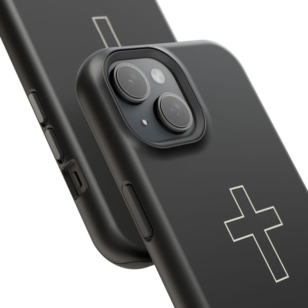 Personalized Magnetic Phone Case — Minimal Cross Design