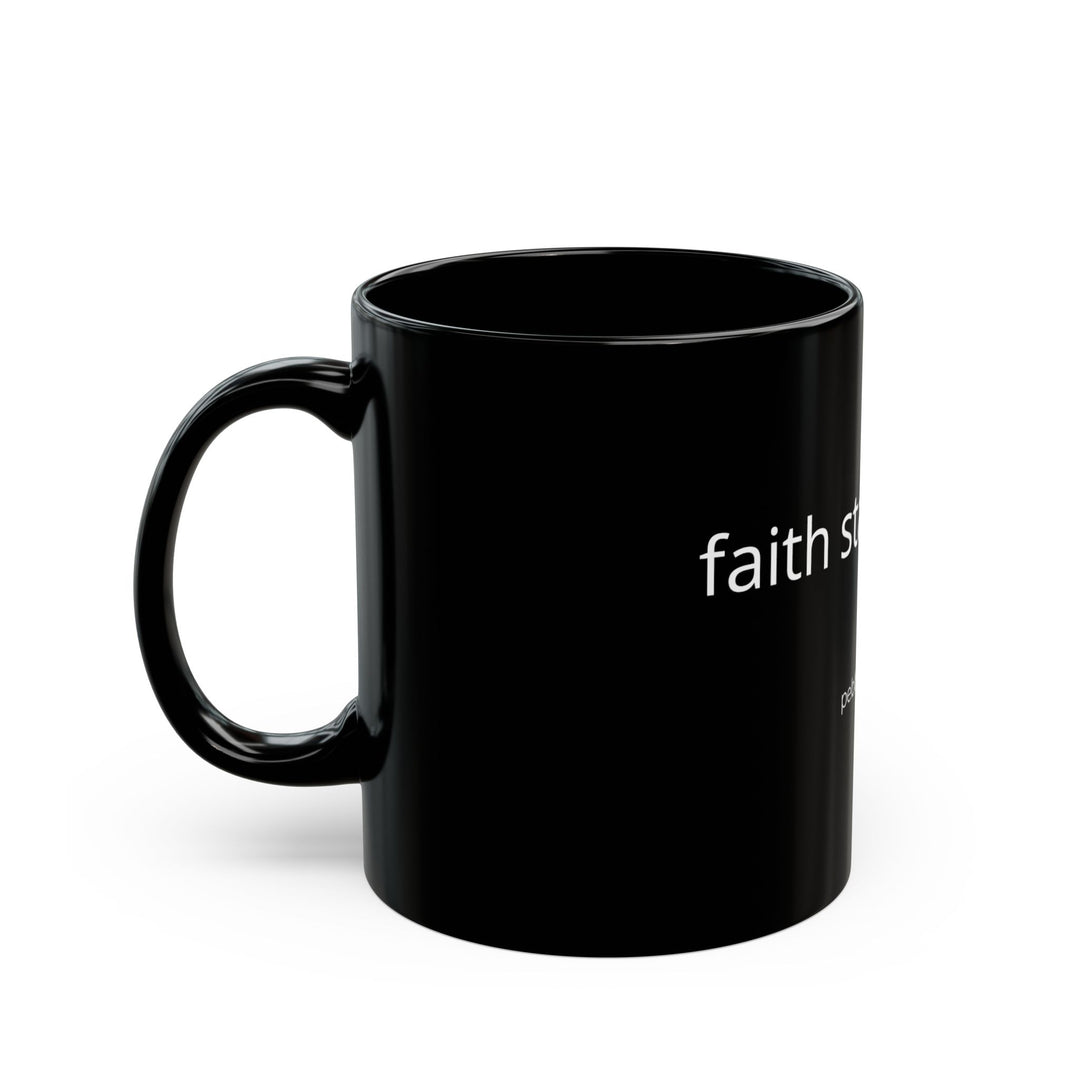 Pebble of Faith Signature Black Mug | Christian Coffee Cup