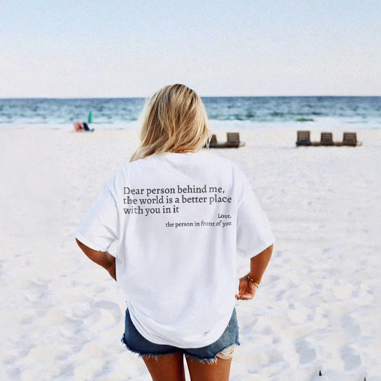 Dear Person Behind Me Crew Neck T-Shirt