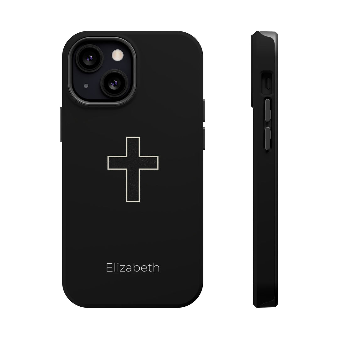 Personalized Magnetic Phone Case — Minimal Cross Design