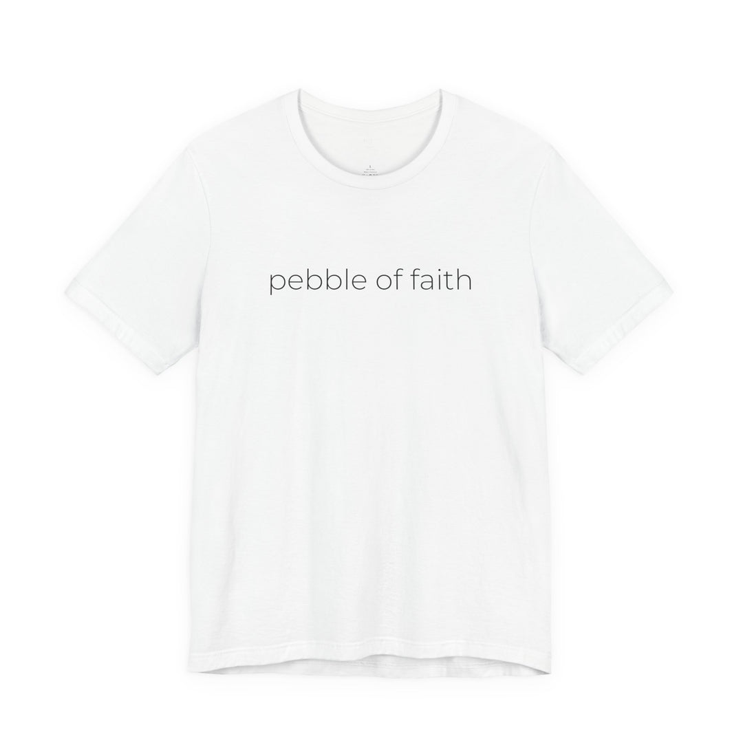 Pebble of Faith Minimal Logo Tee | Faith-Based Apparel | Christian Streetwear