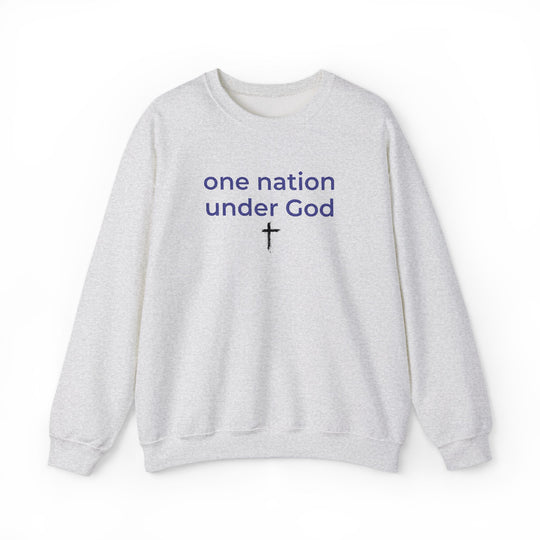 One Nation Under God Embroidered Sweatshirt | Christian Patriotic America 250 Crewneck