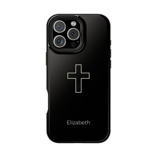Personalized Magnetic Phone Case — Minimal Cross Design
