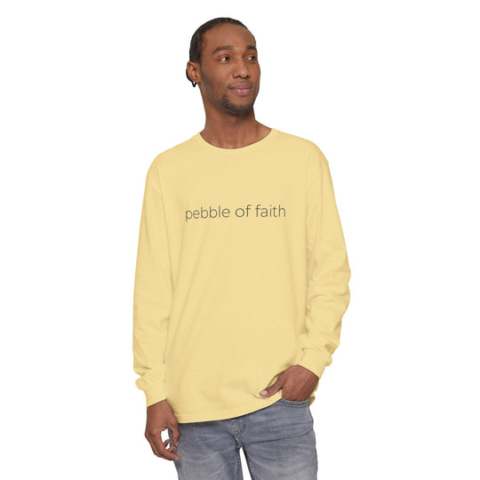 Pebble of Faith Signature Long Sleeve Tee | Christian Graphic Shirt