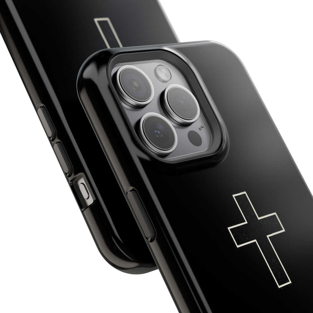 Personalized Magnetic Phone Case — Minimal Cross Design