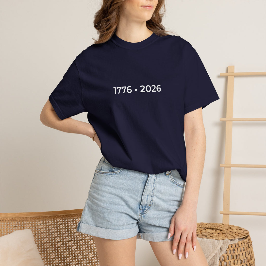 1776 2026 Unisex Tee | Minimal Patriotic T-Shirt | USA Heritage Tee