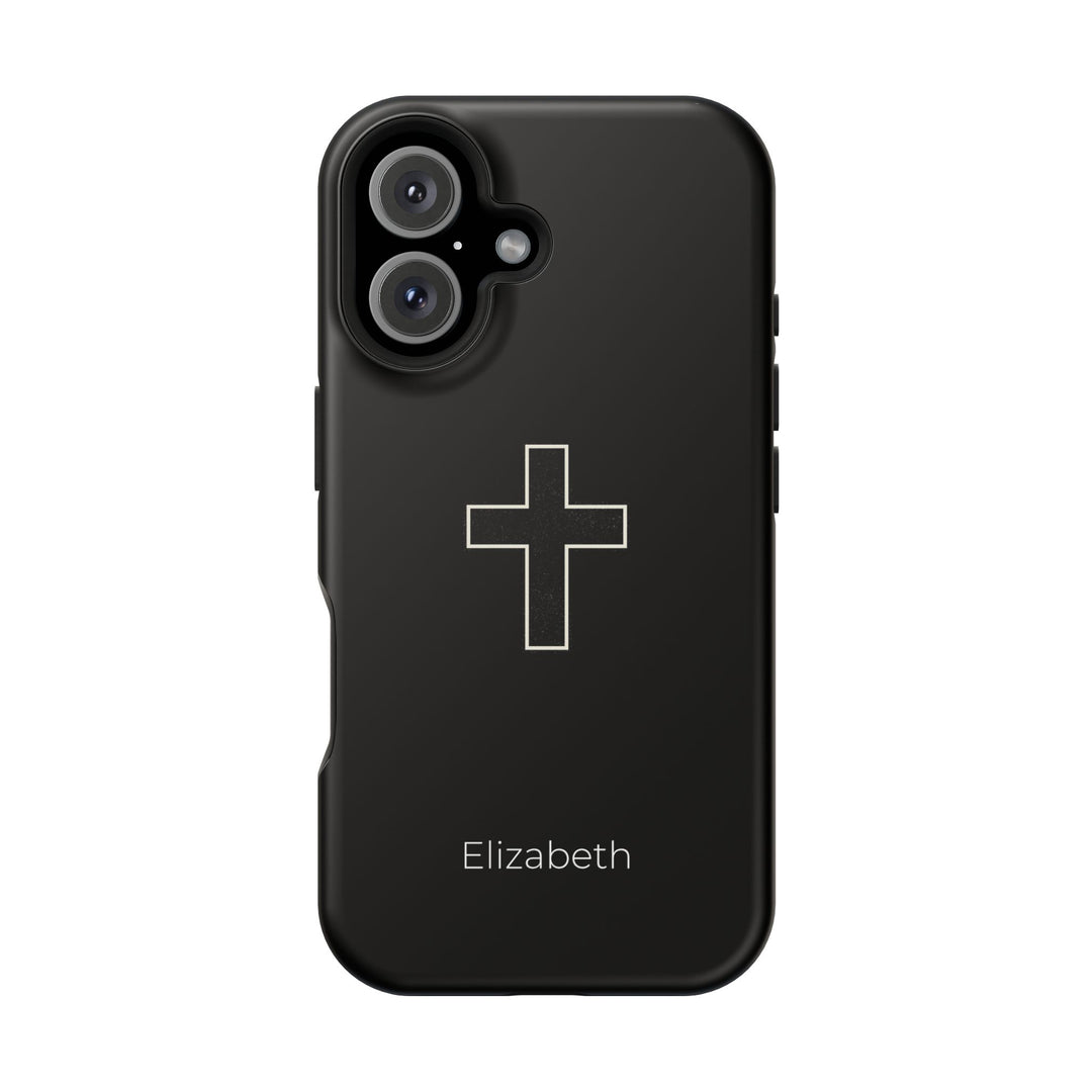 Personalized Magnetic Phone Case — Minimal Cross Design
