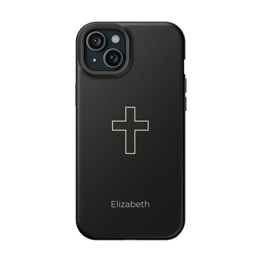 Personalized Magnetic Phone Case — Minimal Cross Design