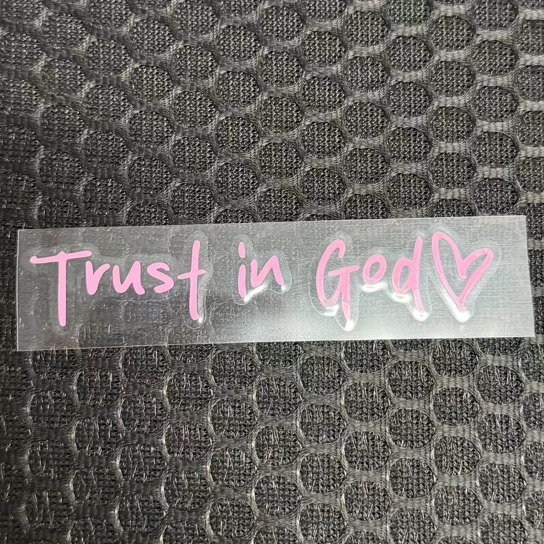 Elegant Trust in God Car Decal for Faithful Expression