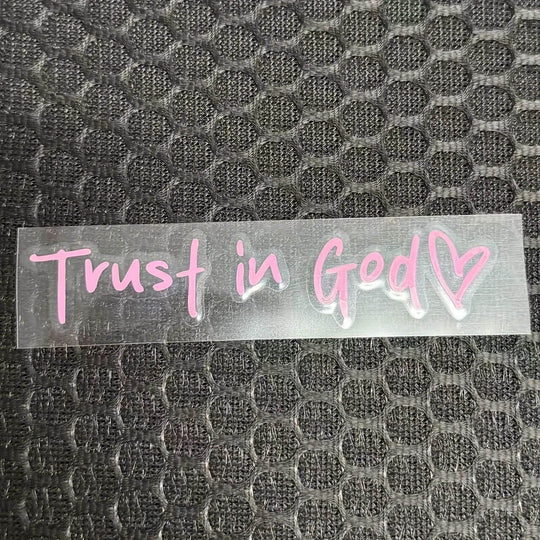 Elegant Trust in God Car Decal for Faithful Expression