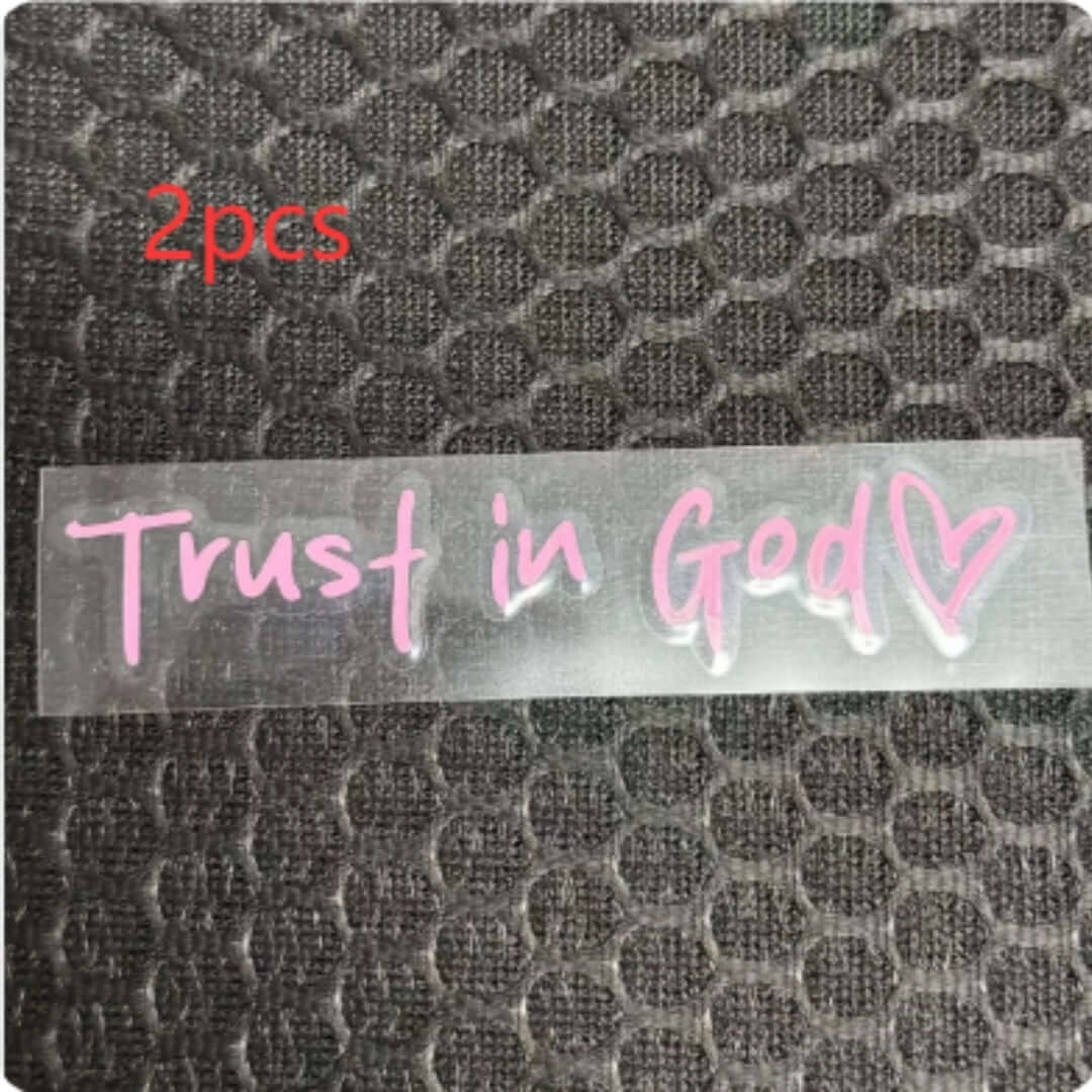 Elegant Trust in God Car Decal for Faithful Expression