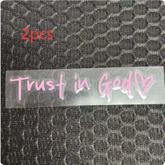 Elegant Trust in God Car Decal for Faithful Expression