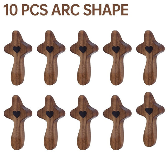 Black Walnut Wooden Cross Set of 10