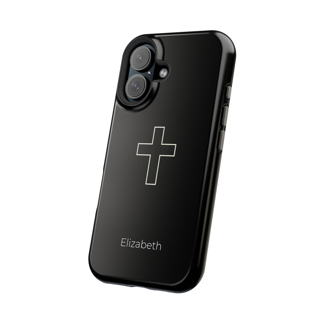 Personalized Magnetic Phone Case — Minimal Cross Design