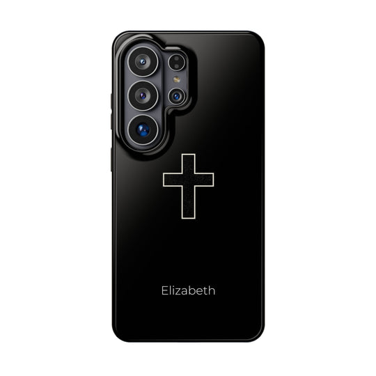 Personalized Magnetic Phone Case — Minimal Cross Design