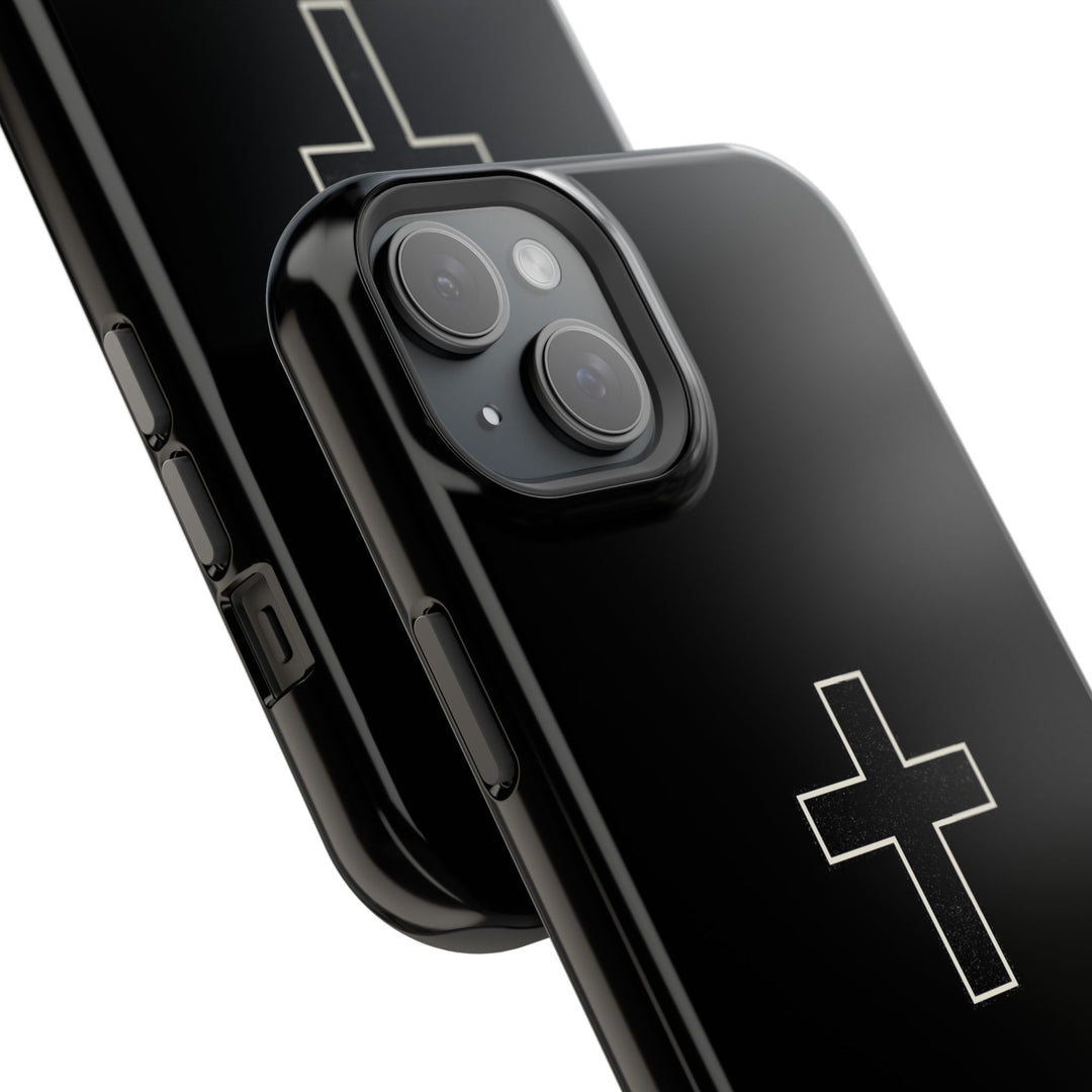 Personalized Magnetic Phone Case — Minimal Cross Design