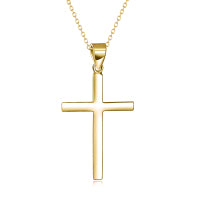 Sterling Silver Cross Pendant Necklace on a delicate chain, symbolizing faith and devotion in timeless elegance.