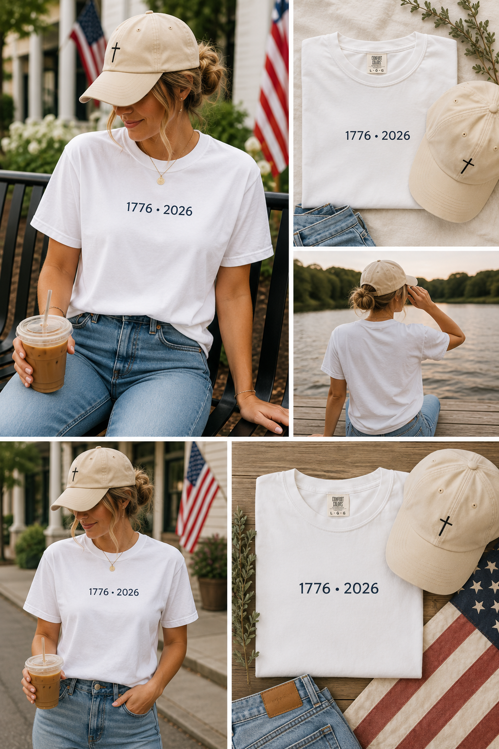 1776 2026 Unisex Tee | Minimal Patriotic T-Shirt | USA Heritage Tee