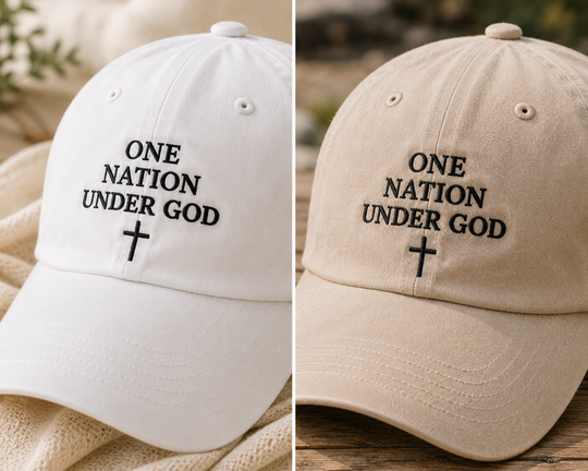 One Nation Under God Embroidered Hat | Christian Patriotic America 250 Baseball Cap