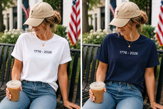 1776 2026 Unisex Tee | Minimal Patriotic T-Shirt | USA Heritage Tee