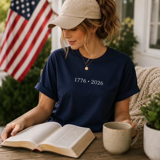 1776 2026 Unisex Tee | Minimal Patriotic T-Shirt | USA Heritage Tee