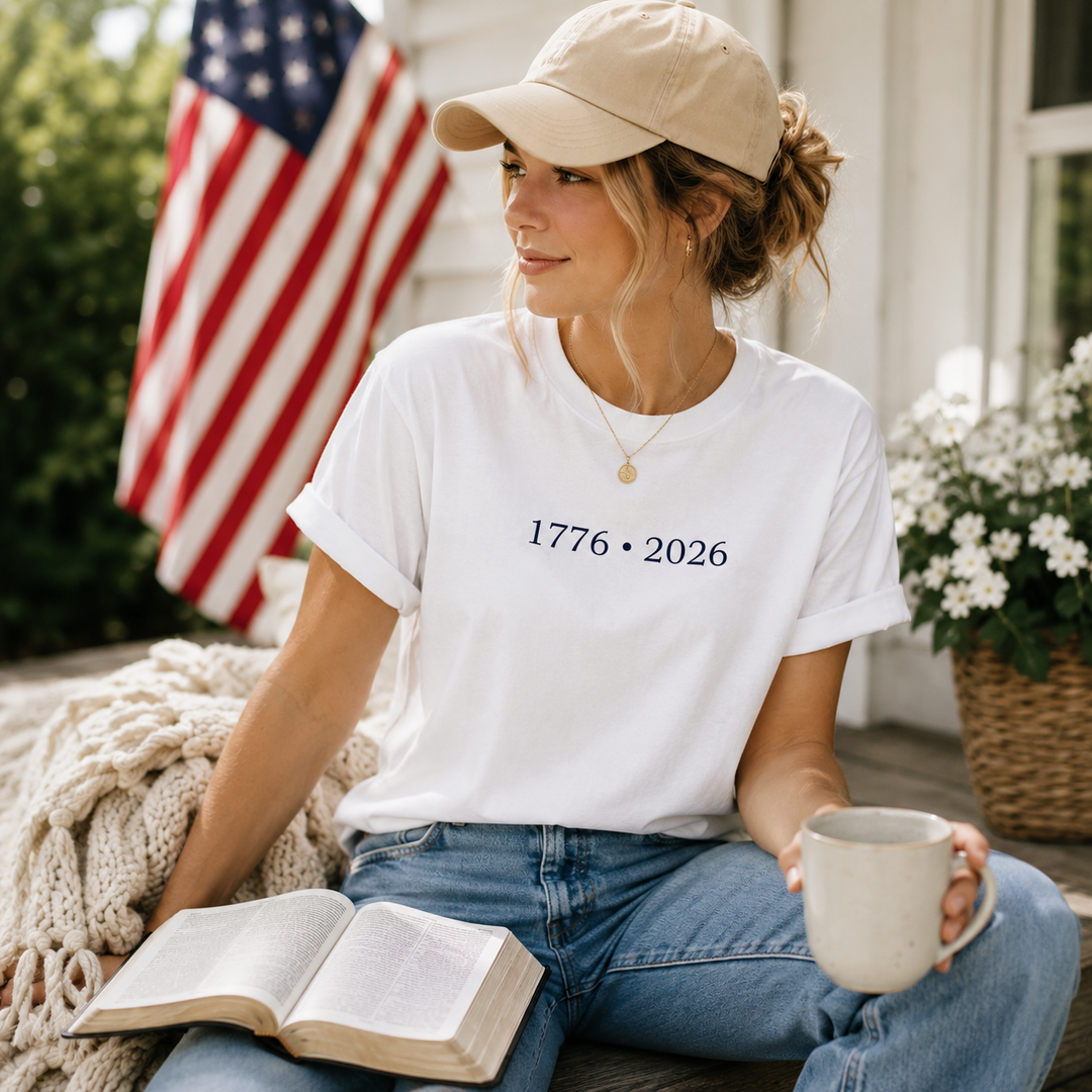 1776 2026 Unisex Tee | Minimal Patriotic T-Shirt | USA Heritage Tee