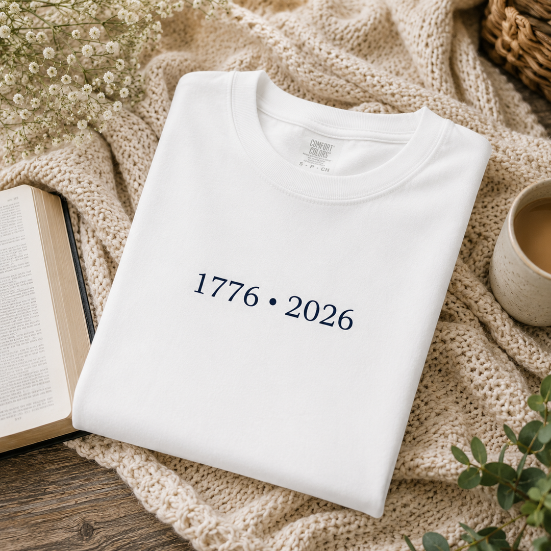 1776 2026 Unisex Tee | Minimal Patriotic T-Shirt | USA Heritage Tee